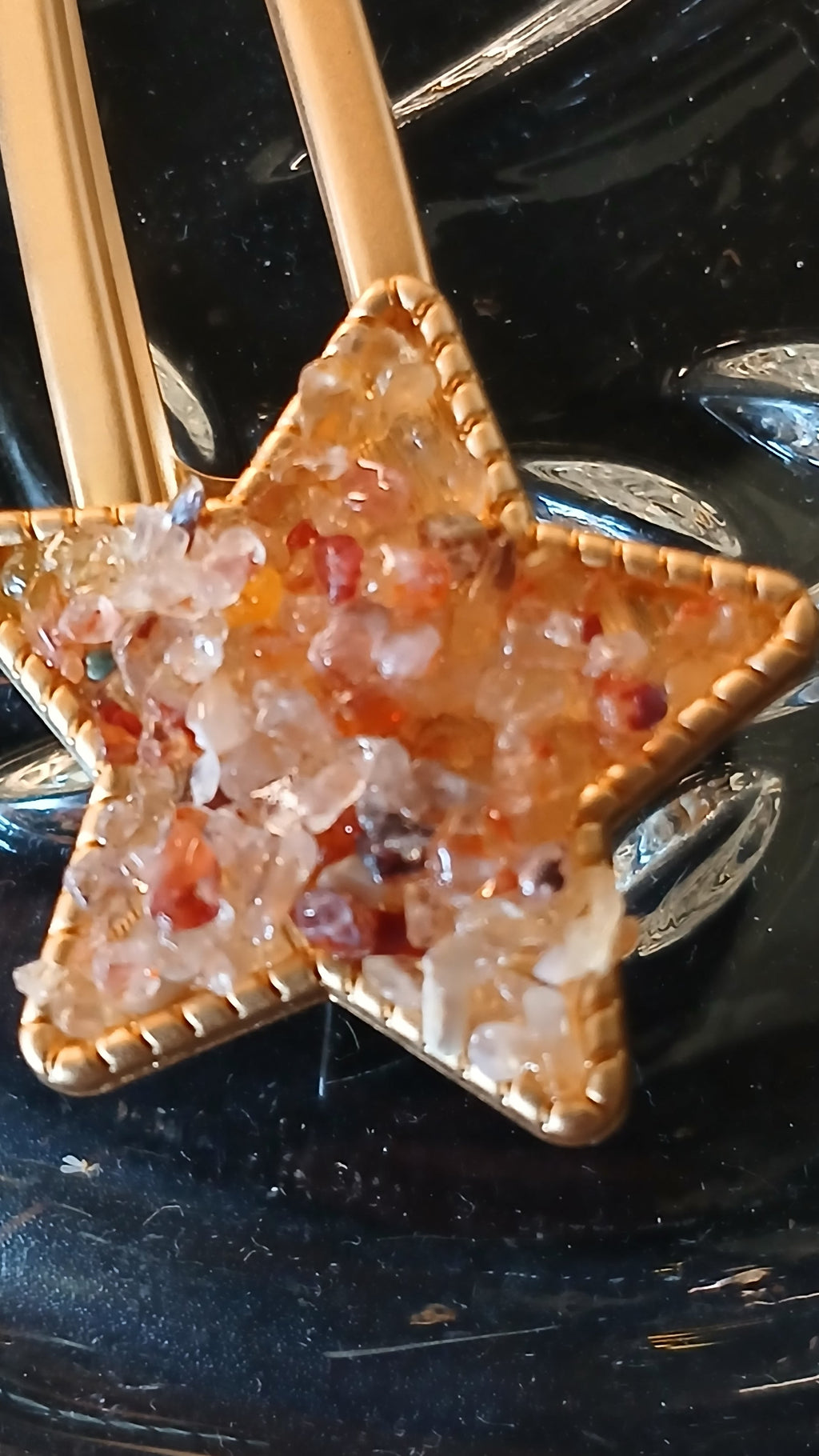 Crystal Chips Star Hair Clip