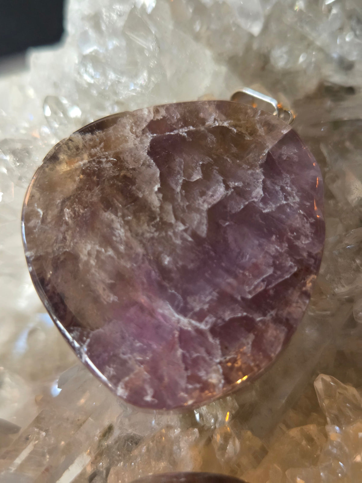 Super 7 (Melody Stone) Pendant – Rough (.5") or Polished Slice (1") • Spiritual Awakening & Harmony